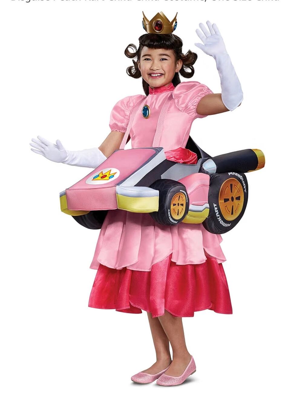 Super Mario Bros. Princess Peach Kart Racer Ride Along Costume - CHILD